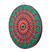 Tattoo Kaleidoscope Fractal Dartbord (Voorkant Rechts)