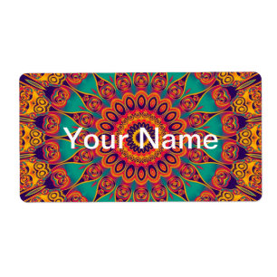 Tattoo Kaleidoscope Fractal Etiket