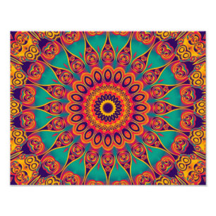 Tattoo Kaleidoscope Fractal Foto Afdruk