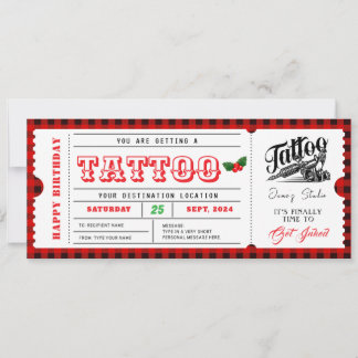 Tattoo Kerstcadeaubon Certificaatbon Kaart