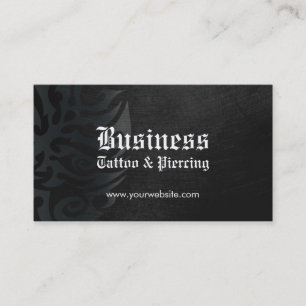 Tattoo Kunststofboringen Professioneel donker Visitekaartje