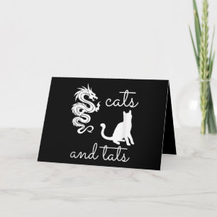 Tattoo Lover geeft katten en tats dragon Kitten Kaart