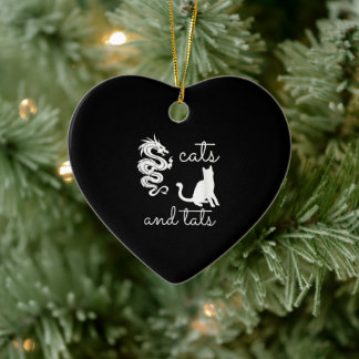 Tattoo Lover geeft katten en tats dragon Kitten Keramisch Ornament