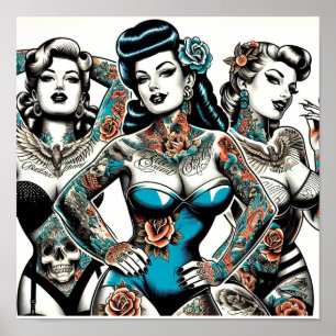  Tattoo meisjes Poster