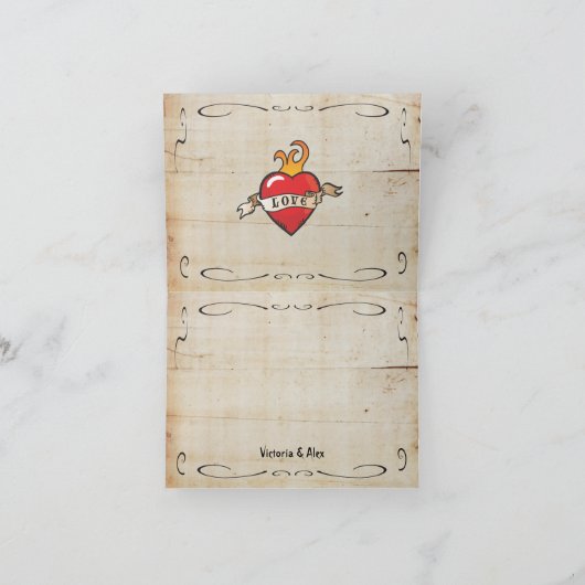 Tattoo Merci note (Intérieur)