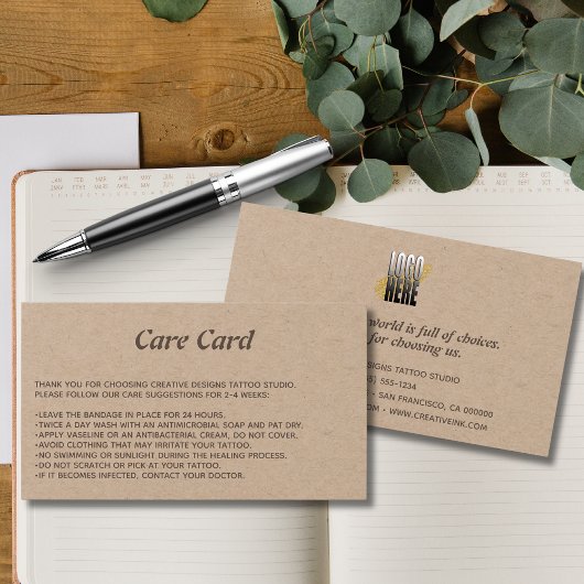Tattoo Microblading Aftercare Instructions Kraft Visitekaartje