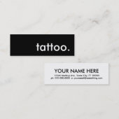 tattoo. mini visitekaartje (Voorkant / Achterkant)