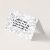 Tattoo | Modern Marmer Stijlvol Visitekaartjes (Achterkant)