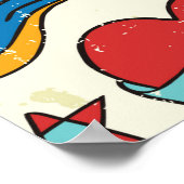 Tattoo naadloos patroon. poster (Hoek)