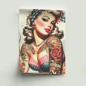 Tattoo Old School Pin-up Tissuepapier