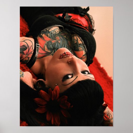 Tattoo omhoog poster (Voorkant)