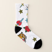 Tattoo oude school sokken (Links binnenkant)