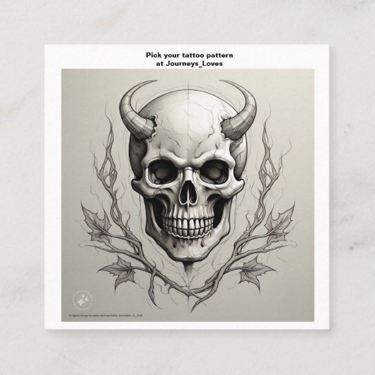 Tattoo Pattern Visitekaartje (Achterkant)