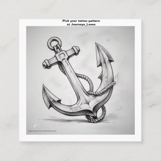 Tattoo Pattern Visitekaartje (Achterkant)