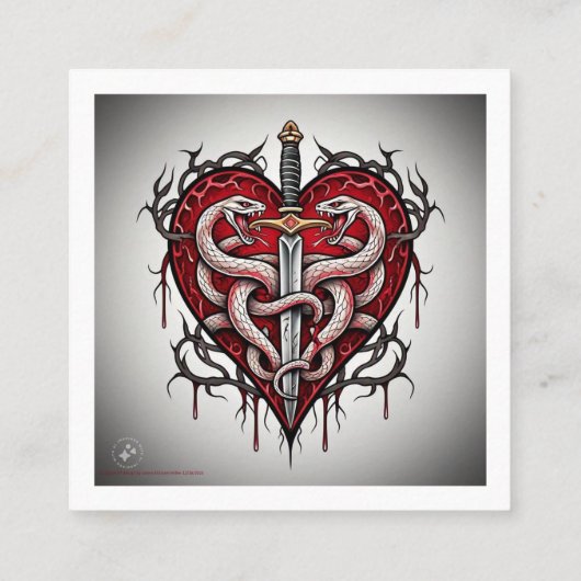 Tattoo Pattern Visitekaartje (Achterkant)