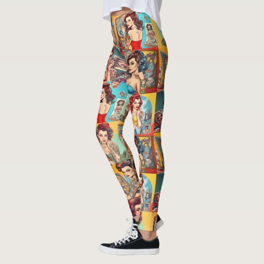 Tattoo Pinup Meisjes Leggings - Cool (Links)