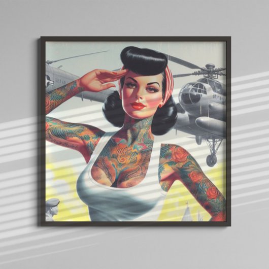 Tattoo pinup Poster