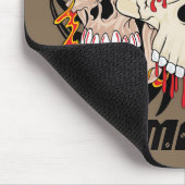 Tattoo schedel acht bal gepersonaliseerde mousepad muismat (Hoek)
