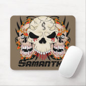 Tattoo schedel acht bal gepersonaliseerde mousepad muismat (Met muis)