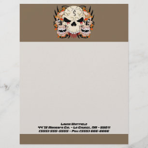 Tattoo Schuif Acht Ball Letterhead Stationery Persoonlijk Briefhoofd