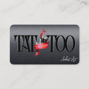 Tattoo Sjabloon Mighty, 3,5 x 2,5-inch Business Ca Visitekaartje