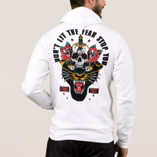 Tattoo slogan panther don't let the fear stop you hoodie