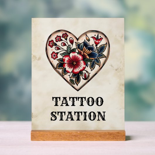 Tattoo Station Rétro Flash Sailor Heart Party (Neutre)