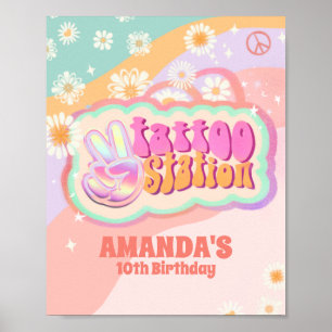 Tattoo Station Sign Decor Poster