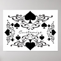 Tattoo-stijl Scroll Black Spades Thunder_Cove