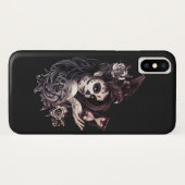 Tattoo Stijl Suiker Skull-meisje met vogelCanvas t Case-Mate iPhone Case (Achterkant (horizontaal))