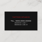 Tattoo Studio Dragon Carte de visite (Dos)