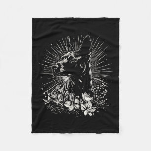 Tattoo Style Lover Belgian Malinois Retro Dog _1 Fleece Deken