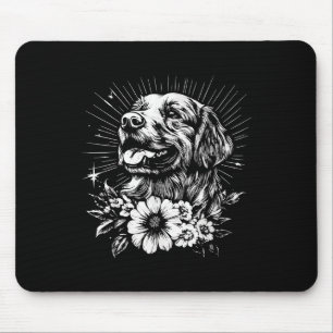 Tattoo Style Lover Golden Retriever Retro Dog Muismat