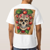 Tattoo Style Red Apple Squeezed by Hand – Love T-shirt (Achterkant)