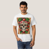 Tattoo Style Red Apple Squeezed by Hand – Love T-shirt (Voorkant volledig)