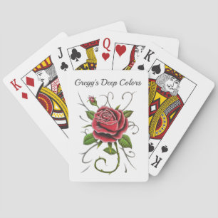 "Tattoo Style Red Rose"-speelkaarten Pokerkaarten