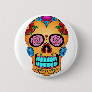 Tattoo Sugar Skull - Dag van de Dood, Mexico Ronde Button 5,7 Cm