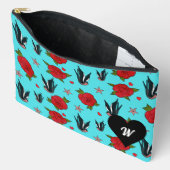 Tattoo Swallow Birds and Rozen Monogram Etui (Open)