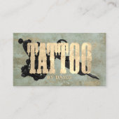 Tattoo Tattoo Pistool  goud & Bronze Visitekaartje (Voorkant)