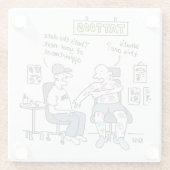 Tattoo Theme Funny Tattooist Glazen Onderzetter (Achterkant)