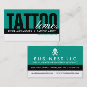 tattoo-tijdaanwijzingskaart afsprakenkaartje (Voorkant / Achterkant)