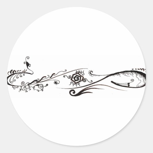 Tattoo uit stammen ronde sticker (Voorkant)