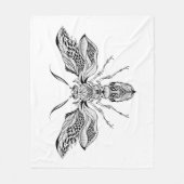 Tattoo van bijen fleece deken (Voorkant)