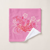 Tattoo van bloemen - bad handdoek (Wasdoekje)