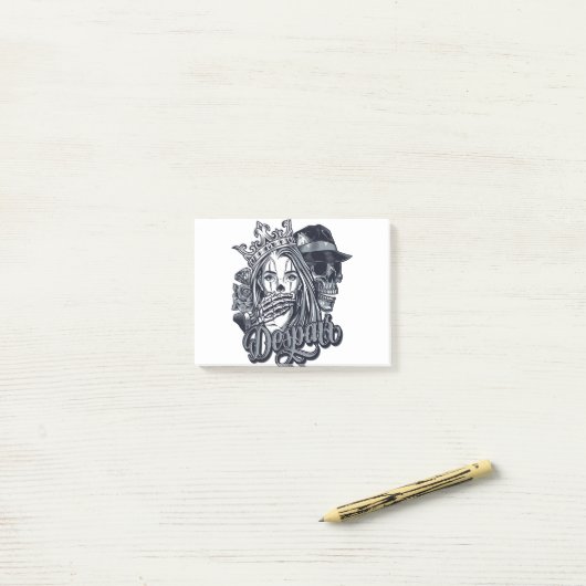 Tattoo van de cichoreilanden post-it® notes (Op bureau)