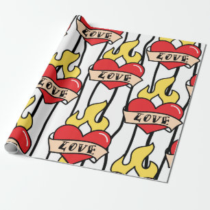 Tattoo van de oude school cadeaupapier