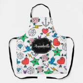 Tattoo van de oude school schort (Voorkant)