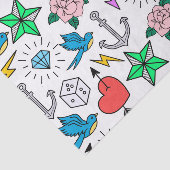 Tattoo van de oude school tissuepapier (Detail)