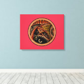 Tattoo van hout canvas afdruk (Insitu (Houten vloer))