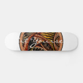 Tattoo van hout skateboard (Horizontaal)